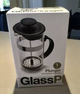 Glass Coffee / Tea Plunger 1 Litre (New in Box)