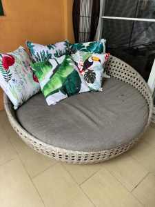 Cane Daybed with washable cover