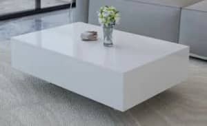 white gloss coffee table