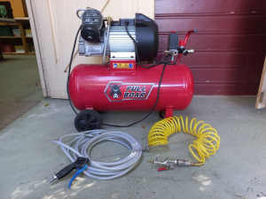 Air Compressor, 50L tank, twin outlet