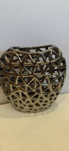 32cm Ceramic vase - Silver - from Spotlight