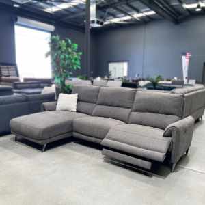 $600 OFF! Luciano L-shaped Sofa with Electric Recliner & USB Port