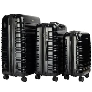 3PC Noctis Luggage Set Hard Shell ABS PC - Stygian Black...