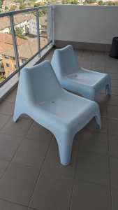 IKEA PS VAGO Lounge Chair in baby blue $20 (for two)