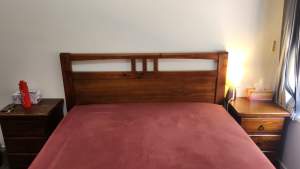 Bedroom Suite Queen size 4 piece Harvey Norman - Queen Bed, Chest of D