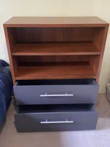 Ikea DOCENT cabinet / shelf with 2 LARGE DRAWERS. Solid build.