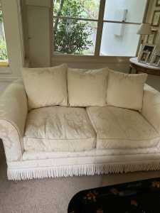 2 Cream Sofas, excellent condition $200 for both