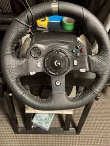 Next Level Racing Stand with Logitech G920 Wheel and Pedals