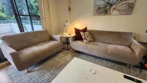 2 seat 3 seat couch set with couch covers RRP over $2000