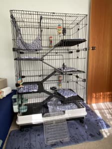 Large Metal Rabbit Hutch 5 Levels and Built In Litter Trays