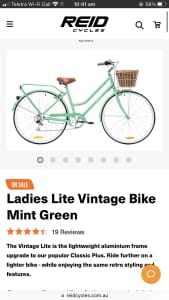 Ladies vintage bike with basket