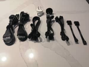Selection of power and computer cables - new, never used