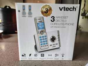 Cordless home phone, vtech 3 handset dect6.0 with answer machine