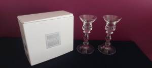 Set of 2 Mikasa candle sticks, holders. For taper candles. New in box 