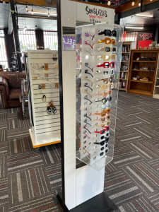 Sunglasses display stand retail display case shelves