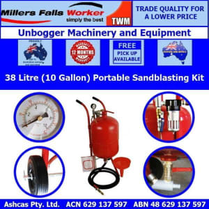 Millers Falls TWM 38 Litre (10 Gallon) Portable Sandblast Unit