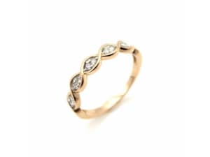 9ct Rose Gold Ladies Ring Size M (001000293362)SALE