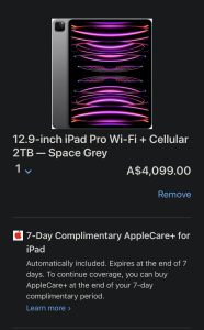 Brand New replacement iPad Pro 12.9” 5th Gen WIFI/CELLUAR 16GB Ram 2TB