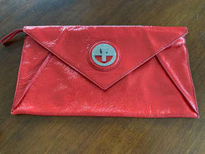 Large Red Envelope Mimco Clutch Bag