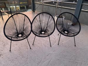 Qty 4  Outdoor Moon Chairs