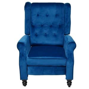 Free Delivery-Velvet Accent Elegant Recliner Armchair High Wingback