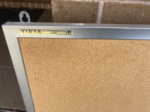 Large cork board with aluminium frame