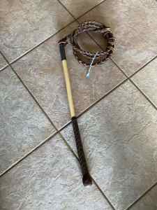 Bull leather whip