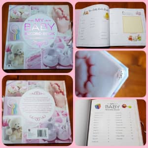 Baby record book for a baby girl
