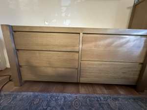 Tenterfield chest of drawers and bedside tables