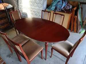 Sturdy Extendable Dining Room Table 6 Chairs Furniture