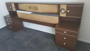 Queen size bed head with side draws
