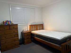 Quality 3 Pce King Single Bedroom Suite with near new Mattress
