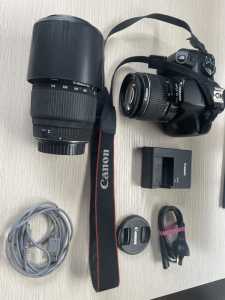 Canon EOS 1300 with 2 x lenses