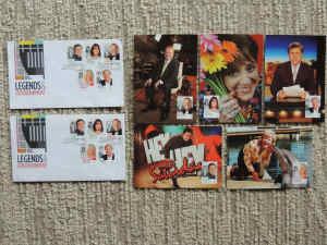 2018 TV personalities postcards OR Aust Post First Day Cover Issue