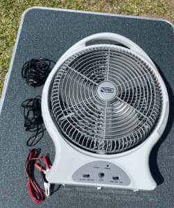 Ridge Ryder Rechargeable and plug in 12 Oscillating Fan with lights-