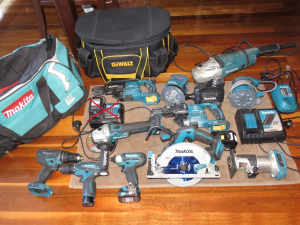 Makita Power Tools Drills, Grinder, Router, Screwgun, Bags, Chargers