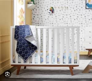 West Elm Midcentury cot and organic mattress - bought new $1,500
