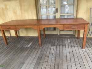 Vintage Tasmanian Oak Double Desk