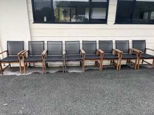 Outdoor table setting 8 chairs