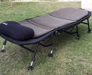 Oz Trail luxury stretcher folding camp bed.