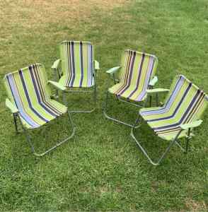 4 x Kids Fold Out Chairs. Used. Price for lot.