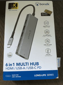 Brand New Bonelk 6-in-1 Multi Hub Adaptor HDMI USB-A USB-C PD