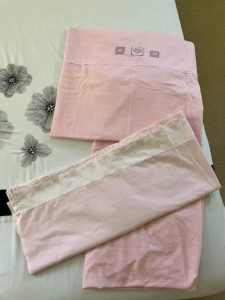 PINK COTTON COT SHEETS FOR BABY GIRL