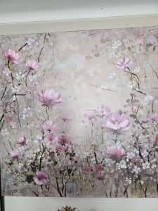 Floral canvas painting