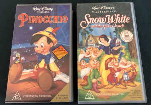 PINOCCHIO & SNOW WHITE ON VHS