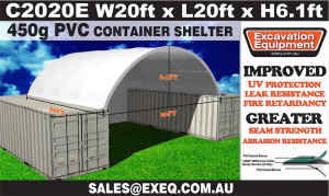 20ft x 20ft Container Shelter - with end wall