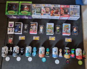 Mix of exclusive, vaulted and common funko pops, sodas and other funko