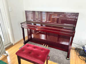 Kawai K-200 Upright Piano Mahogany & Matching Bench