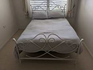 Double bed - iron ornate frame
