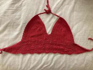 Red crochet top for sale